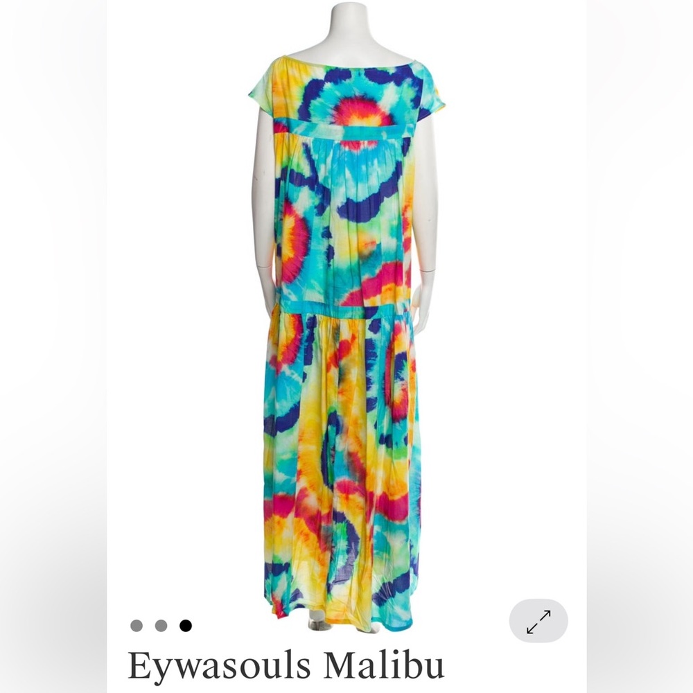 Eywasouls Malibu Colorful Tie-Dye Print Long Maxi Dress